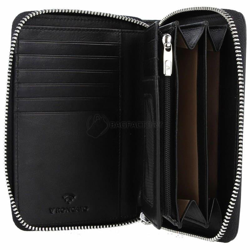 Женский кожаный кошелек Roncato Firenze RFID-защита Черный (411081/01)