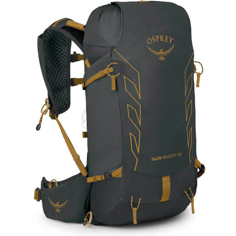Туристический рюкзак Osprey Talon Velocity 20 Dark Charcoal/Tumbleweed Yellow S/M (009.3546)