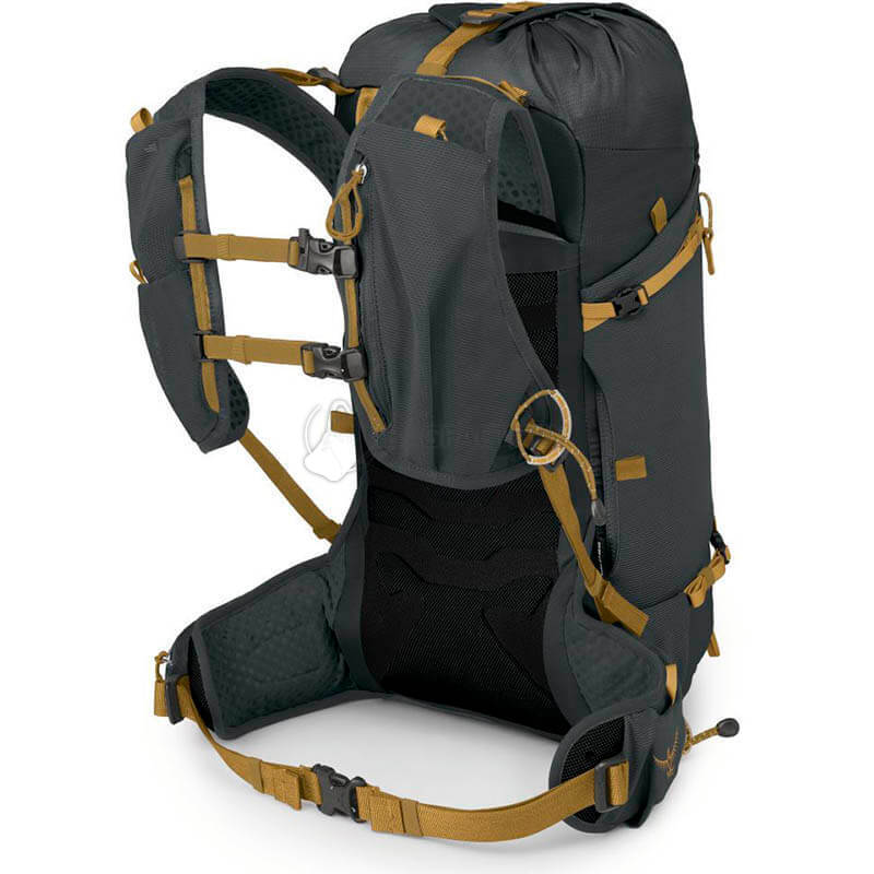 Туристический рюкзак Osprey Talon Velocity 20 Dark Charcoal/Tumbleweed Yellow S/M (009.3546)