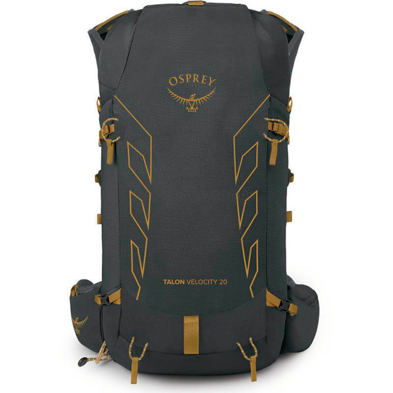 Туристический рюкзак Osprey Talon Velocity 20 Dark Charcoal/Tumbleweed Yellow S/M (009.3546)