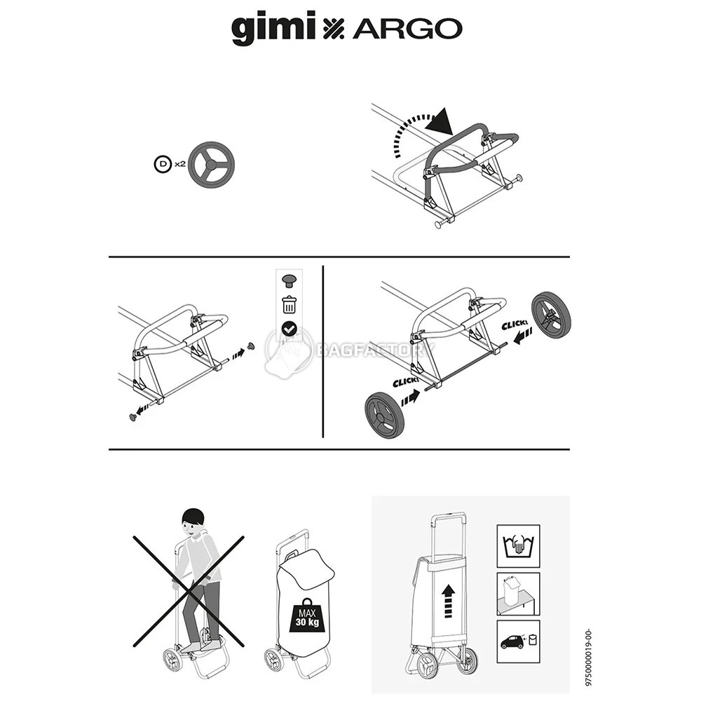 Сумка-тележка Gimi Argo 45 Red (929474)