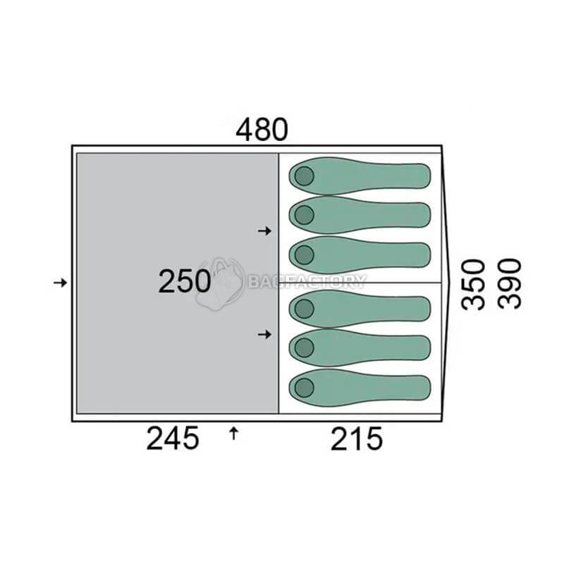 Палатка шестиместная Pinguin Interval 6 Steel Blue (PNG 152654)