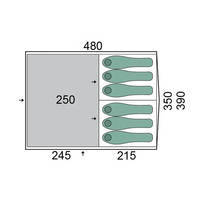 Палатка шестиместная Pinguin Interval 6 Steel Blue (PNG 152654)