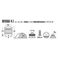 Палатка четырехместная High Peak Nevada 4.1 Deep Forest (930591)