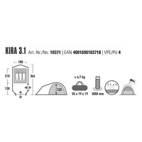 Палатка трехместная High Peak Kira 3.1 Deep Forest (930592)
