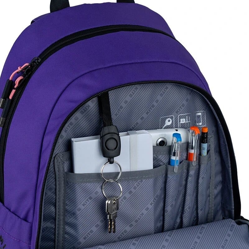Школьный рюкзак для подростка Kite Education teens Kuromi Фиолетовый 19л (HK24-2575M)