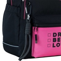 Школьный рюкзак для подростка Kite Education teens 2575M LED Черный/Розовый 19л (K24-2575M (LED))