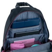 Школьный рюкзак для подростка Kite Education teens 2575M LED Черный/Розовый 19л (K24-2575M (LED))