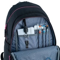 Школьный рюкзак для подростка Kite Education teens 2575M LED Черный/Розовый 19л (K24-2575M (LED))