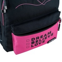 Школьный рюкзак для подростка Kite Education teens 2575M LED Черный/Розовый 19л (K24-2575M (LED))