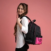 Школьный рюкзак для подростка Kite Education teens 2575M LED Черный/Розовый 19л (K24-2575M (LED))