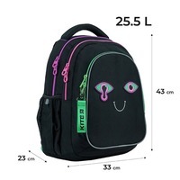 Городской подростковый рюкзак Kite Education teens 8001L-1 Черный 25.5л (K24-8001L-1)