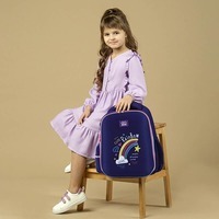 Школьный полукаркасный рюкзак GoPack Education Cute Rainbow Синий 15л (GO24-165M-1)