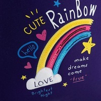 Школьный полукаркасный рюкзак GoPack Education Cute Rainbow Синий 15л (GO24-165M-1)