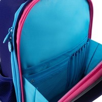 Школьный полукаркасный рюкзак GoPack Education Cute Rainbow Синий 15л (GO24-165M-1)