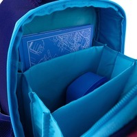 Школьный полукаркасный рюкзак GoPack Education Cute Rainbow Синий 15л (GO24-165M-1)