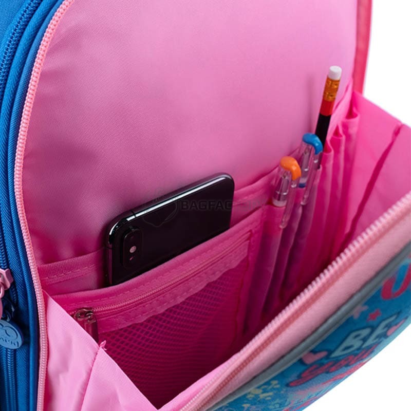 Школьный полукаркасный рюкзак GoPack Education Be You Голубой 15л (GO24-165M-4)