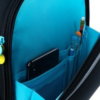 Школьный полукаркасный рюкзак GoPack Education Cyber Sport Черный 15л (GO24-165M-5)