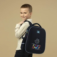 Школьный полукаркасный рюкзак GoPack Education Cyber Sport Черный 15л (GO24-165M-5)