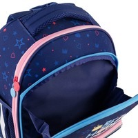 Школьный каркасный рюкзак GoPack Education Be Happy Синий 12.5л (GO24-597M-3)