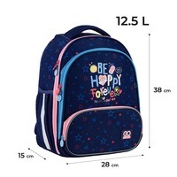 Школьный каркасный рюкзак GoPack Education Be Happy Синий 12.5л (GO24-597M-3)