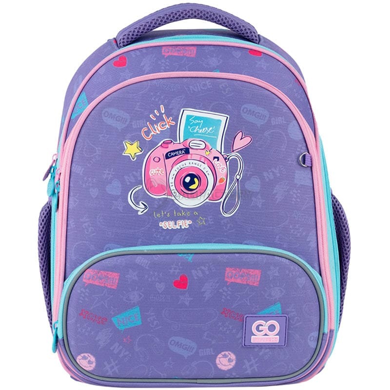 Школьный каркасный рюкзак GoPack Education Say Cheese Фиолетовый 12.5л (GO24-597M-4)