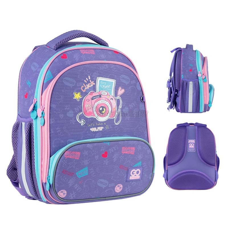 Школьный каркасный рюкзак GoPack Education Say Cheese Фиолетовый 12.5л (GO24-597M-4)