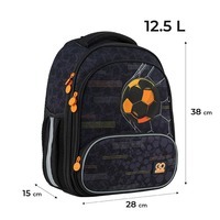 Школьный каркасный рюкзак GoPack Education Goal Time Черный 12.5л (GO24-597M-8)