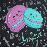 Школьный каркасный рюкзак GoPack Education Lovely Macarons Черный 11л (GO24-5001S-3)