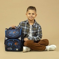 Школьный каркасный рюкзак GoPack Education Speedway Синий 11л (GO24-5001S-7)