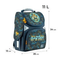 Школьный каркасный рюкзак GoPack Education Gaming Mode Принт 11л (GO24-5001S-8)