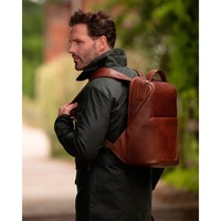Городской кожаный рюкзак Ashwood K47 Brown (K47 BRN)