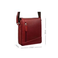 Наплечная кожаная сумка Visconti S7 Messenger Bag A5 Lee Red (S7 RED)