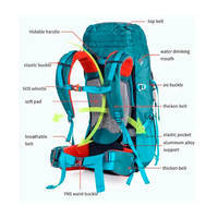 Туристический рюкзак Naturehike NH16Y020-Q 55 л Голубой (6927595787939)