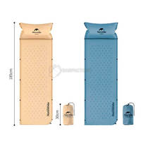 Туристический коврик Naturehike NH15Q002-D 25мм с подушкой 185см Голубой (6927595782583)