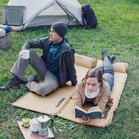 Туристический коврик Naturehike NH15Q002-D 25мм с подушкой 185см Бежевый (6927595782576)