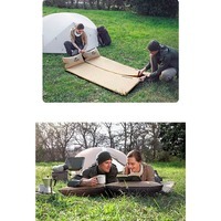 Туристический коврик Naturehike NH15Q002-D 25мм с подушкой 185см Бежевый (6927595782576)