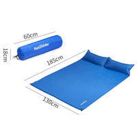 Туристический коврик Naturehike NH18Q010-D 25 мм двухместный с подушкой 185см Синий (6927595784457)