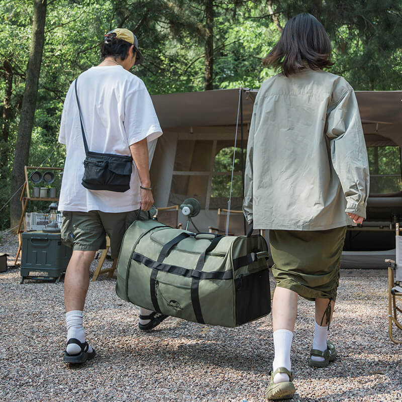 Дорожная сумка-баул на колесах Naturehike NH21LX003 88л Черный (6927595795781)