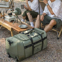 Дорожная сумка-баул на колесах Naturehike NH21LX003 88л Зеленый (6927595795774)