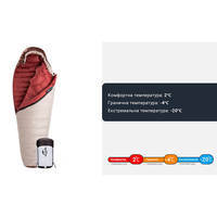 Спальний мішок пуховий Naturehike Snowbird NH20YD001 L 205 см Коричневый 560 г (6927595761298)