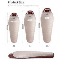 Спальний мішок пуховий Naturehike Snowbird NH20YD001 L 205 см Коричневый 720 г (6927595761304)