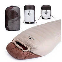 Спальний мішок пуховий Naturehike Snowbird NH20YD001 M 190 см Коричневый 350 г (6927595762127)