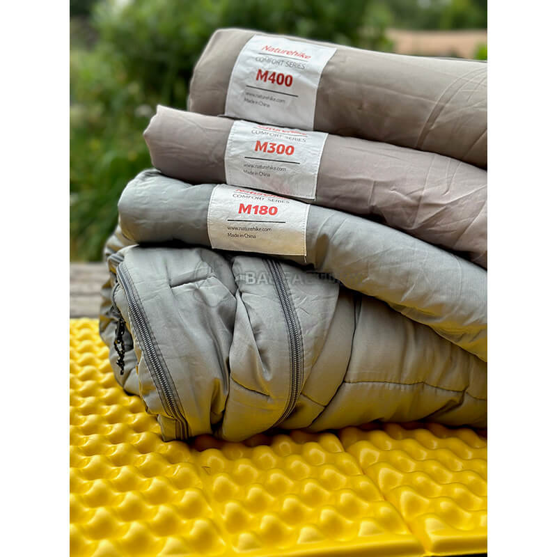 Спальный мешок Naturehike M400 NH20MSD02 (1°C) 220 см левый Серый (6927595702390)