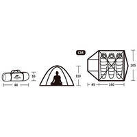 Палатка трехместная Naturehike P-Series NH18Z033-P 210T/65D Темно-зеленый (6927595762639)