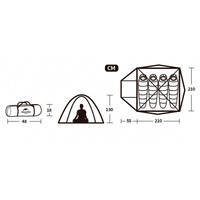 Палатка четырехместная Naturehike P-Series NH18Z044-P 210T65D Голубой (6975641888055)
