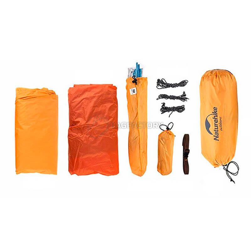 Палатка трехместная Naturehike Cloud Up 3 Updated NH18T030-T 210T Оранжевая (6927595730638)