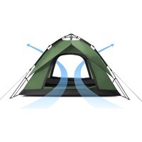 Палатка четырехместная автоматическая Naturehike NH21ZP008 Темно-зеленая (6976023920660)