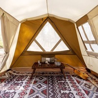 Палатка четырехместная с навесом Naturehike CNH22ZP029 Светло-коричневая (6975641887829)
