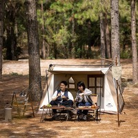 Палатка четырехместная с навесом Naturehike CNH22ZP029 Светло-коричневая (6975641887829)
